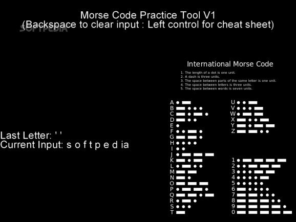 Morse Code Practice Tool screenshot