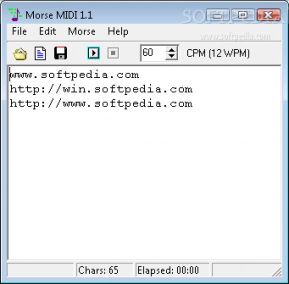 Morse Midi screenshot
