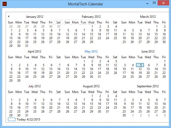 MortalTech Calendar screenshot