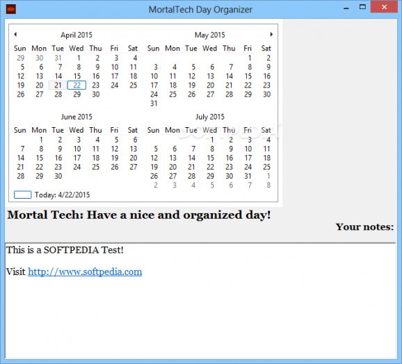 MortalTech Day Organizer screenshot