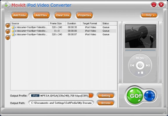 Movkit iPod Video Converter screenshot