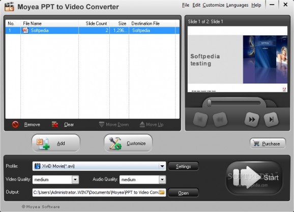 Moyea PPT to Video Converter screenshot
