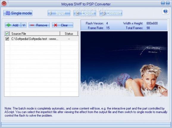 Moyea SWF to PSP Converter screenshot