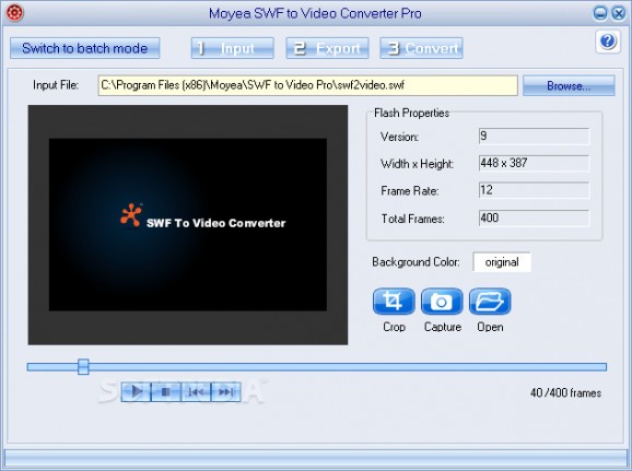 Moyea SWF to Video Converter Pro screenshot