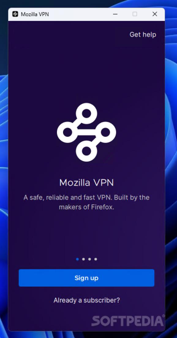 Mozilla VPN screenshot