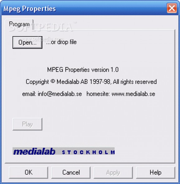 MpegProperties screenshot