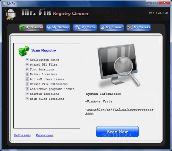 Mr Fix Registry Cleaner screenshot