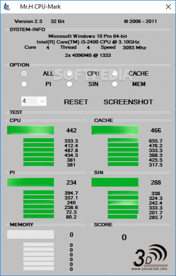 Mr.H CPU-Mark screenshot