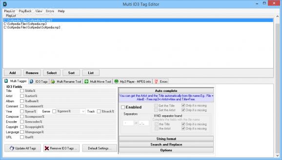 Multi ID3 Tag Editor screenshot