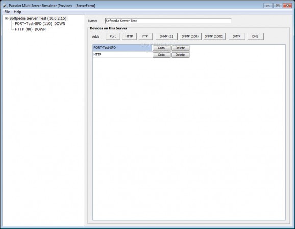 Multi Server Simulator screenshot
