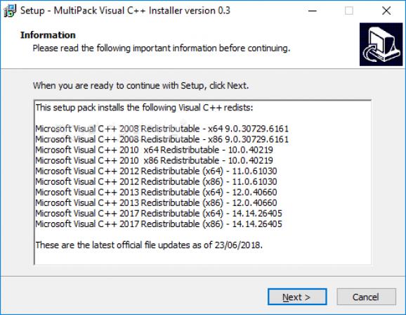 MultiPack Visual C++ screenshot