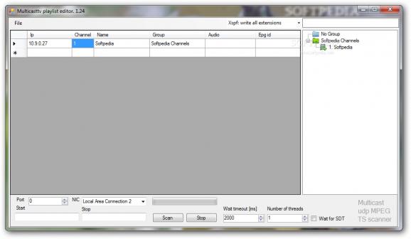 Multicasttv playlist editor screenshot