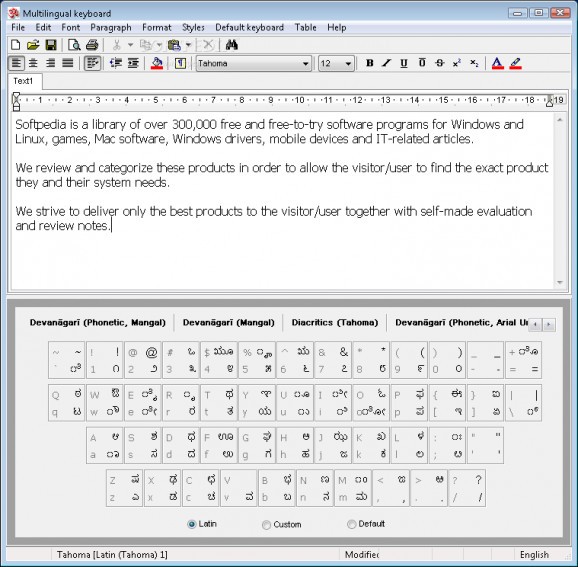 Multilingual Keyboard screenshot