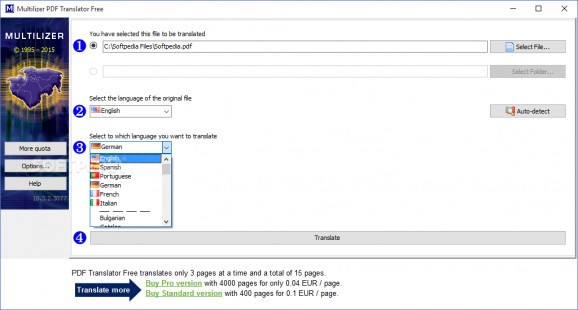 Multilizer PDF Translator screenshot