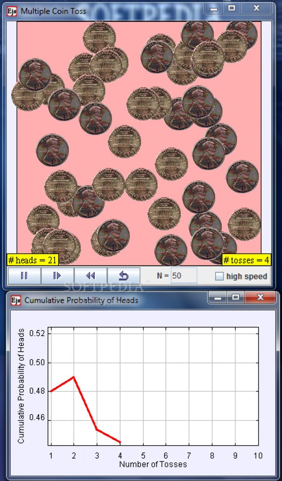 Multiple Coin Toss Model screenshot