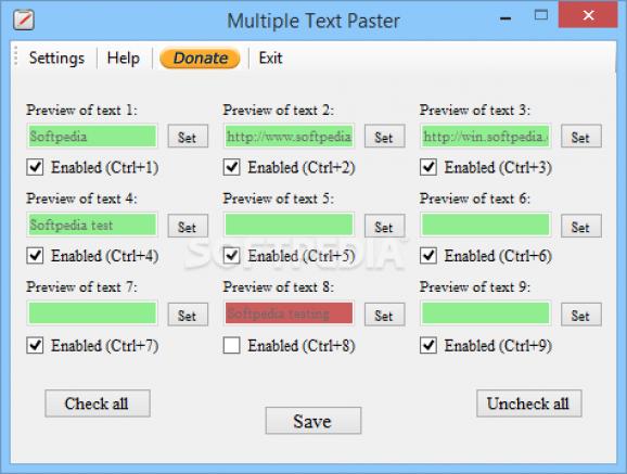 Multiple Text Paster screenshot