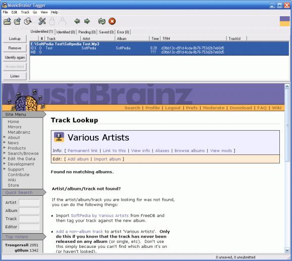 MusicBrainz Tagger screenshot