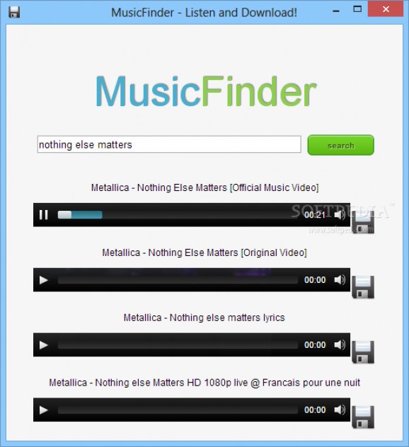 MusicFinder screenshot