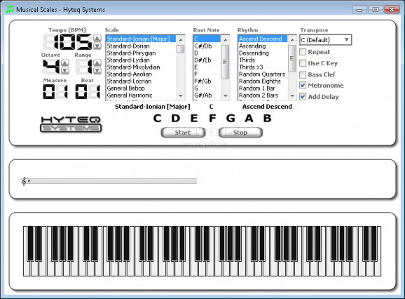 Musical Scales screenshot