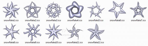 Mutated Snowflake Icon Set screenshot