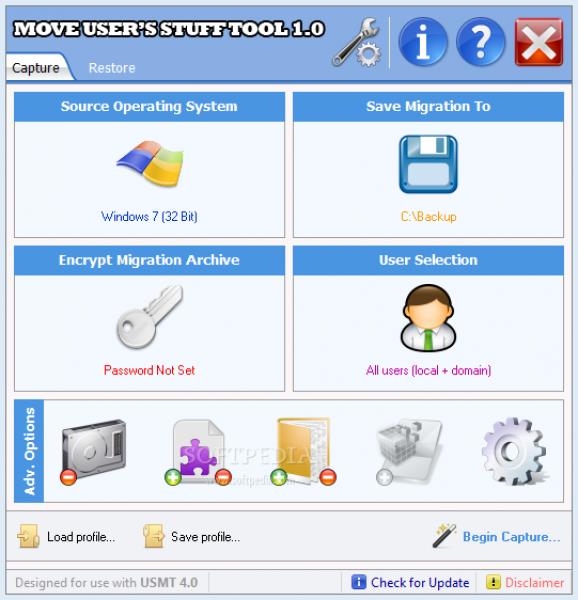 Move User's Stuff Tool screenshot
