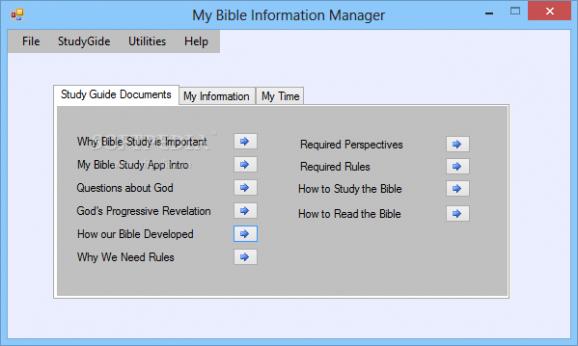 My Bible Information Manager (formerly My Bible Study Application) screenshot