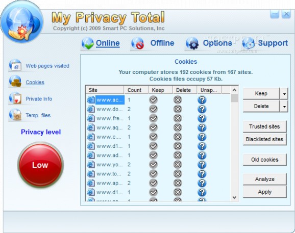My Privacy Total screenshot