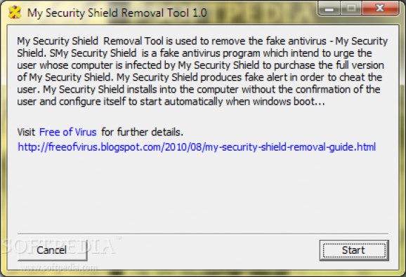 My Security Shield Removal Tool screenshot