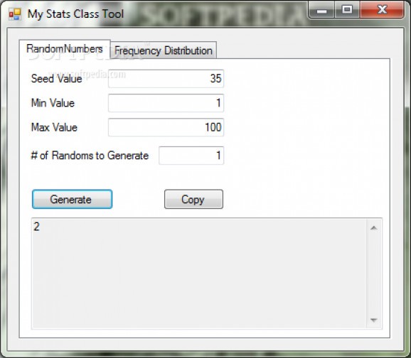 My Stats Class Tool screenshot