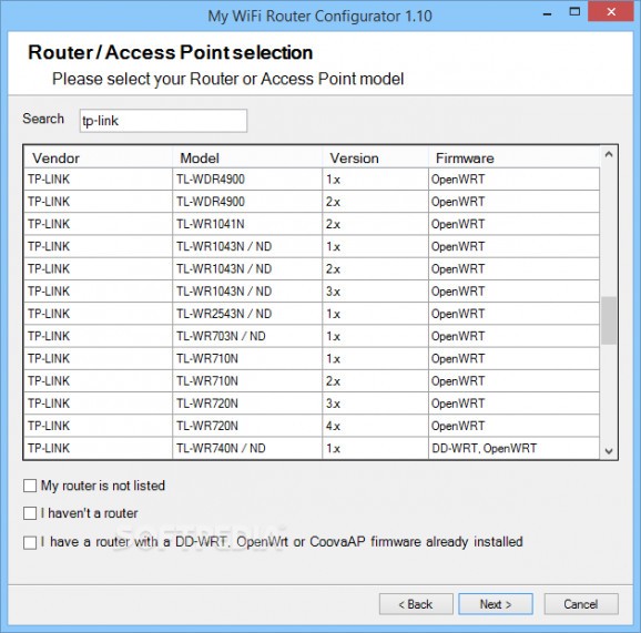 My WiFi Service Router Configurator screenshot
