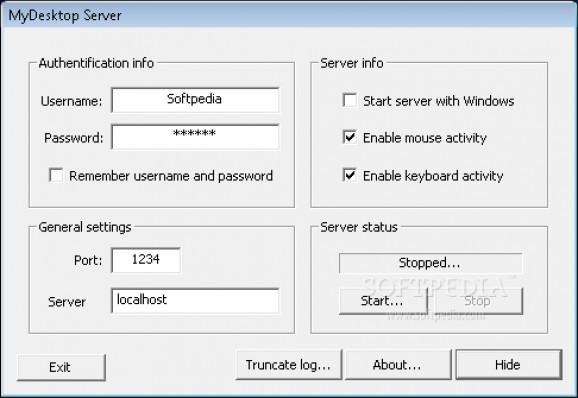 MyDesktop Server screenshot