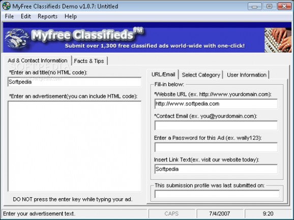 MyFree Classifieds screenshot