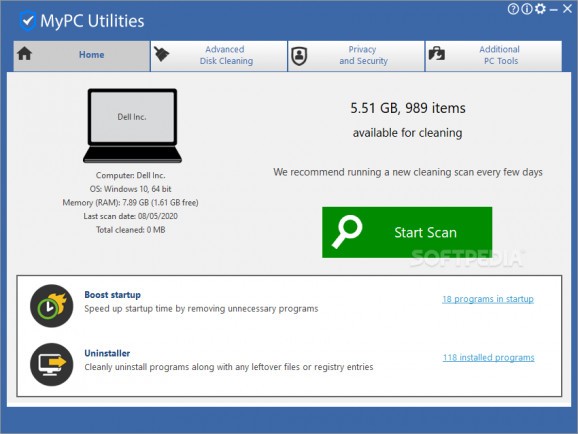 MyPC Utilities screenshot