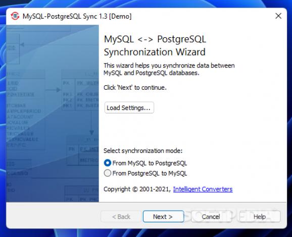 MySQL-PostgreSQL Sync screenshot