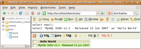 MySQL Sidu screenshot