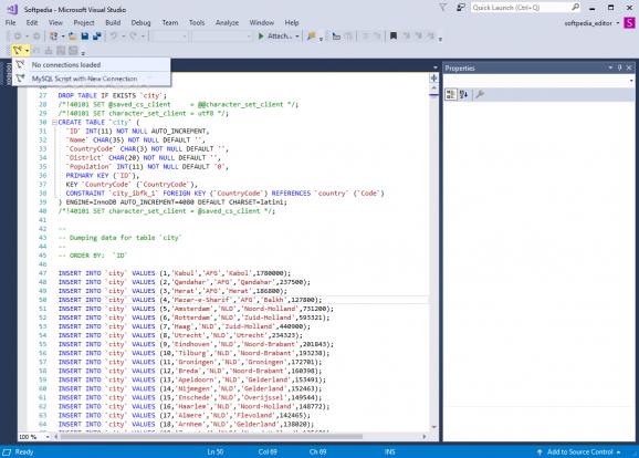 MySQL for Visual Studio screenshot