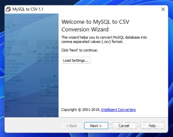 MySQL to CSV screenshot