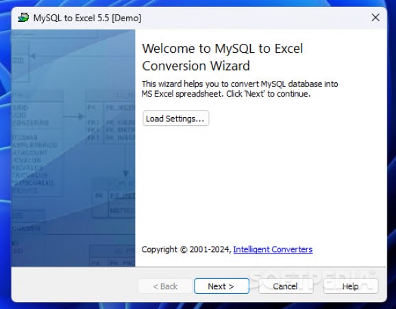 MySQL to Excel screenshot