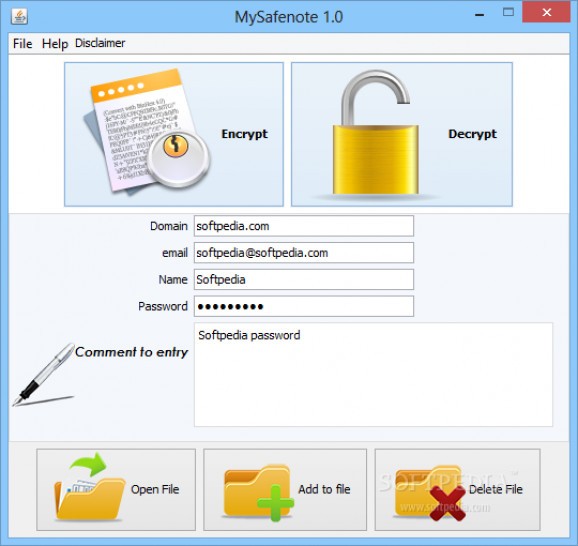 MySafenote screenshot