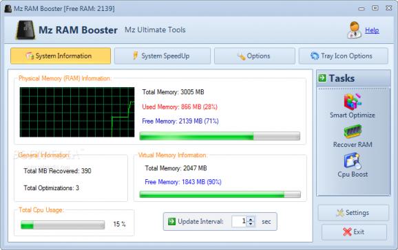 Mz RAM Booster screenshot