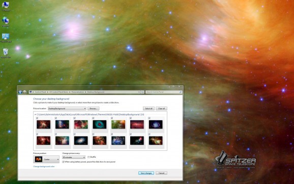 NASA Hidden Universe Windows 7 Theme screenshot
