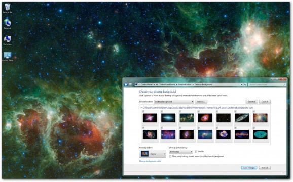 NASA Spacescapes Windows 7 Theme screenshot