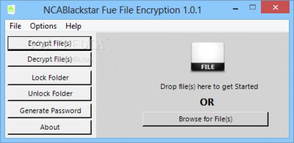 NCABlackstar Fue File Encryption screenshot