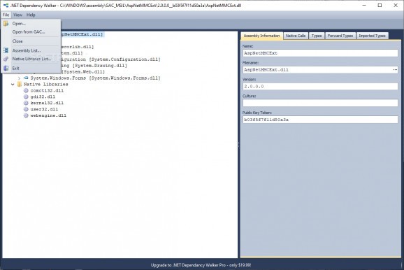 .NET Dependency Walker screenshot