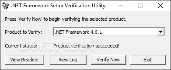 .NET Framework Setup Verification Utility screenshot