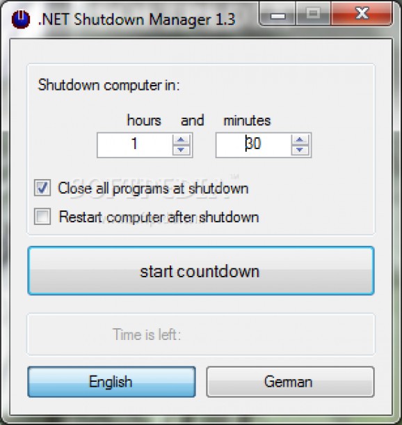 .NET Shutdown Manager screenshot