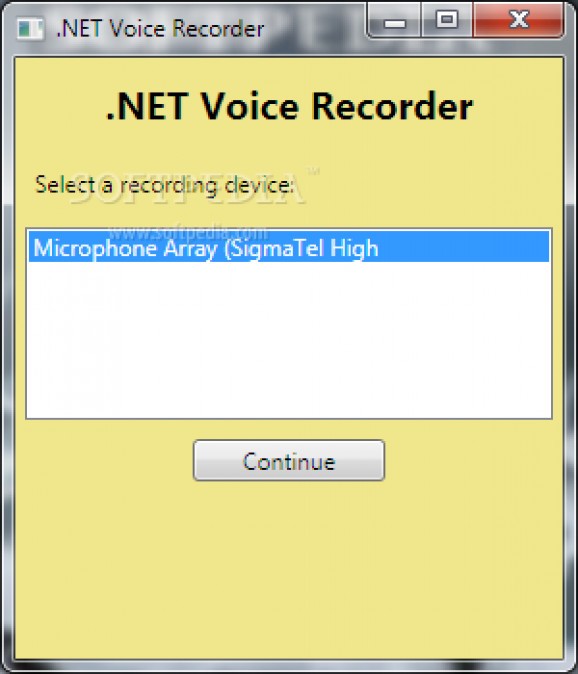 .NET Voice Recorder screenshot
