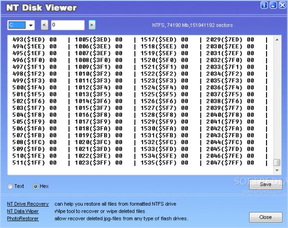 NT Disk Viewer screenshot