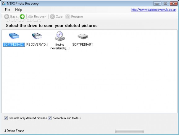 NTFS Photo Recovery screenshot