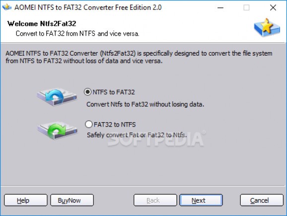 NTFS to FAT32 Converter screenshot